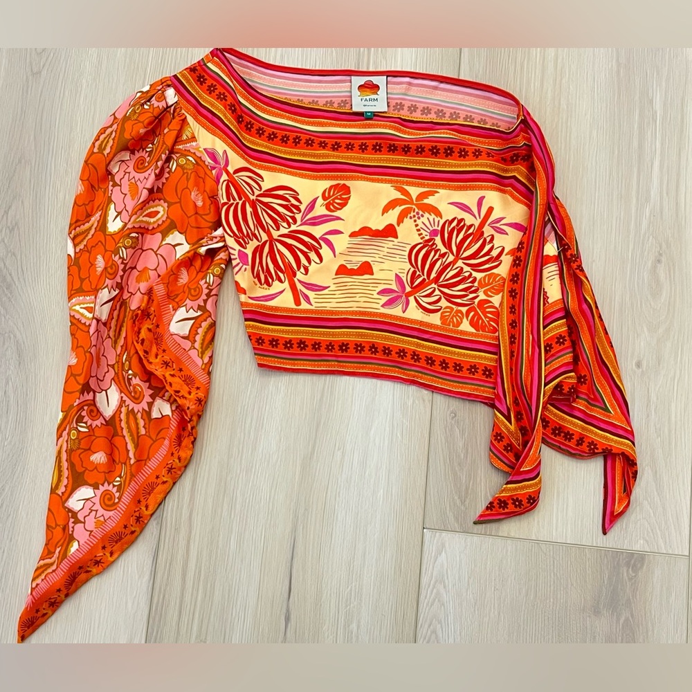 FARM Rio Scarf Forest Mixed Top M